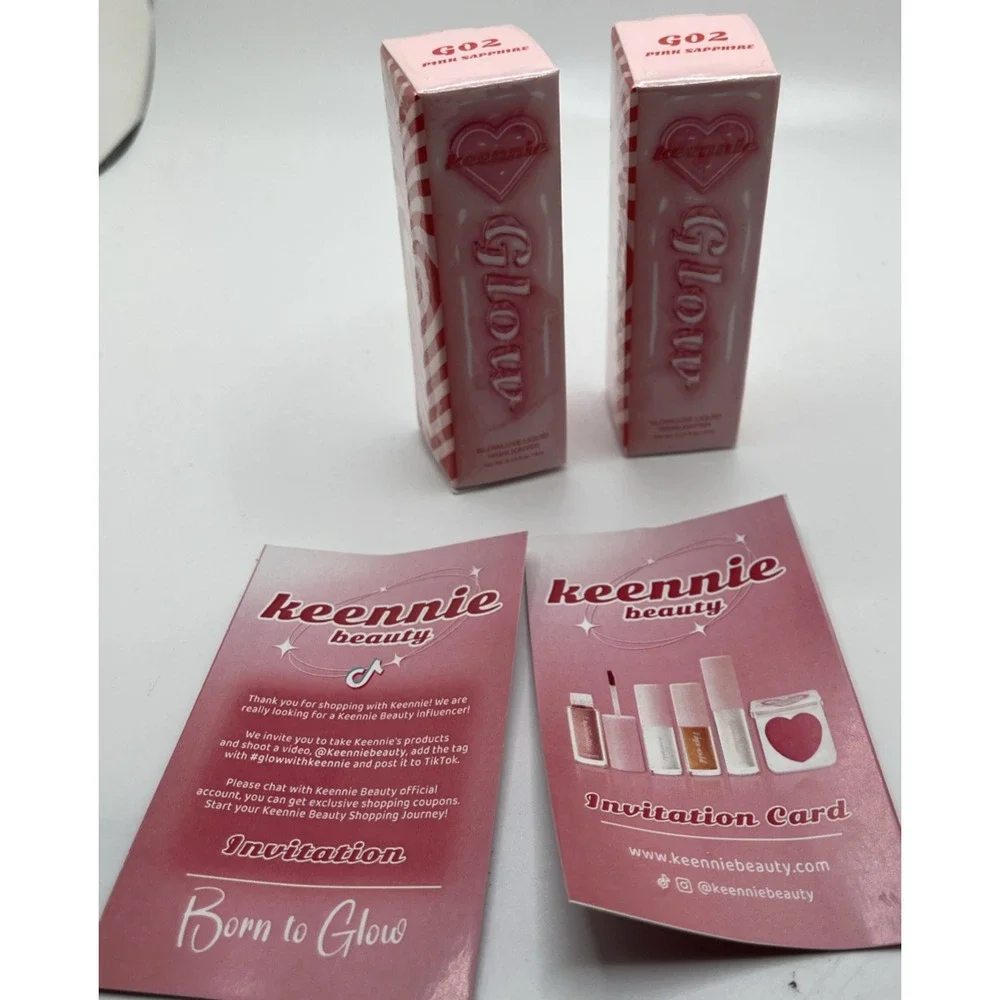 Keennie GO2 Pink Sapphire‎ Glowluxe Liquid Highlighter, .14 fl oz. - Lot Of 2